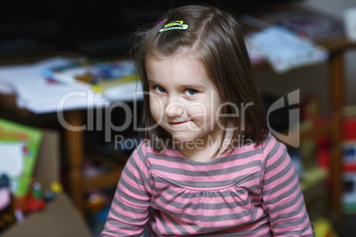 Smiling child girl