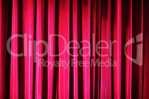 Red stage curtain