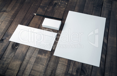 Blank corporate stationery