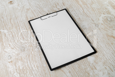 Paper clipboard with letterhead