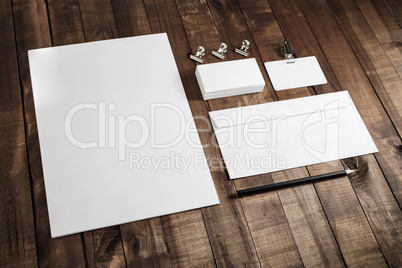 Blank corporate stationery