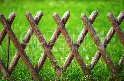 Brown wooden fence