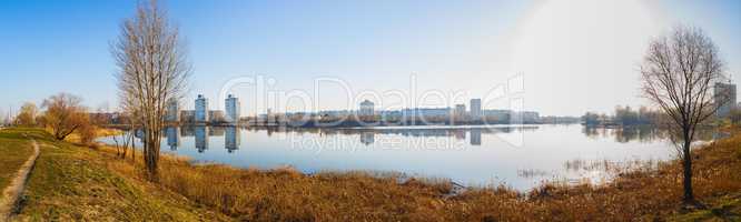 Panoramic shot of lake