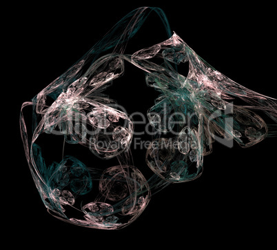 image of one Digital Fractal on Black Color