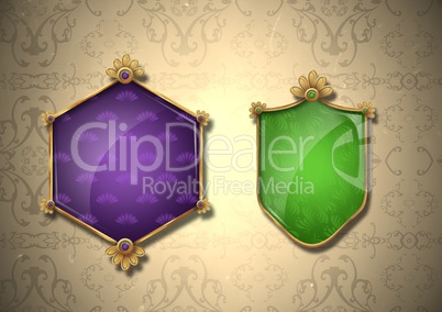 Blank Decorative Shield Crests