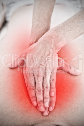 Composite image of highlighted pain