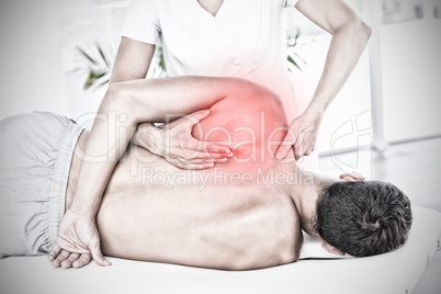 Composite image of highlighted pain