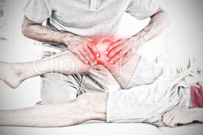 Composite image of highlighted pain