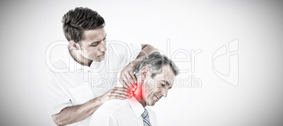 Composite image of highlighted pain