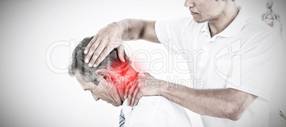 Composite image of highlighted pain