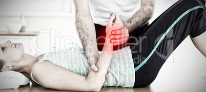 Composite image of highlighted pain