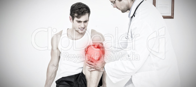 Composite image of highlighted pain