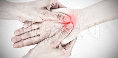 Composite image of highlighted pain