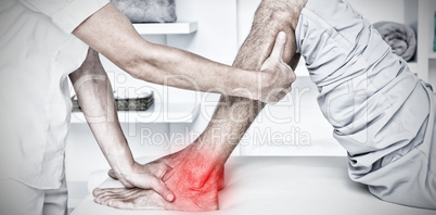 Composite image of highlighted pain