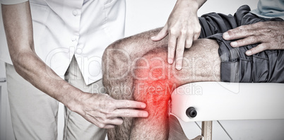 Composite image of highlighted pain