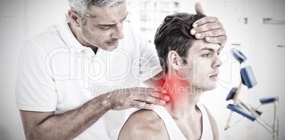 Composite image of highlighted pain