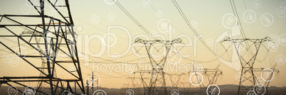 Composite image of technology icons