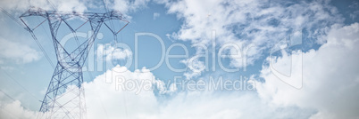 Composite image of sky and cloud on a sunny day