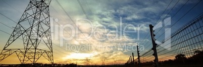 Composite image of cloudy sky landscape