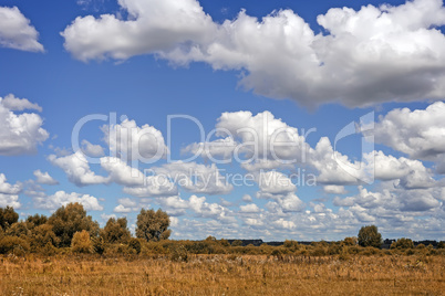 Autumn landscape on a clear Sunny day.