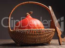 Organic hokkaido pumpkin in a basket