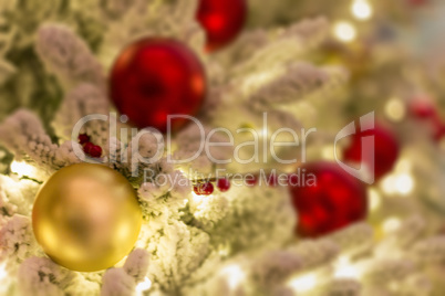 Christmas decoration on abstract background