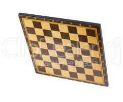 wooden empty chessboard isolated