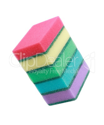 many foam rubber  sponge