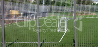 football field near fence at day sunny day