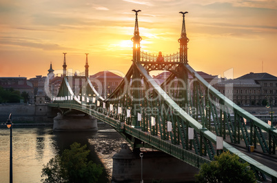 Sun over Liberty Bridge