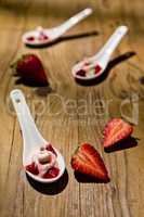 Mascarpone cream and strawberries
