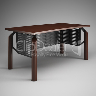 Comfortable Desk for the office. 3D visualization.