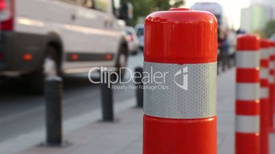 City Traffic with Traffic Cones
