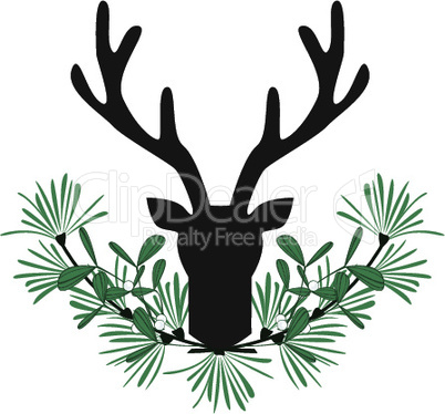Background with deer antlers