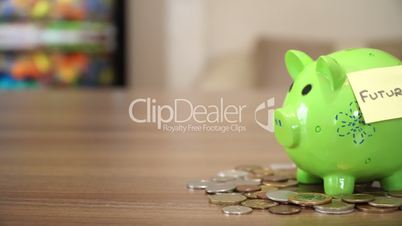 Saving Money for Future in Money Box