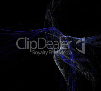 image of one Digital Fractal on Black Color