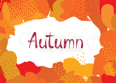 Abstract autumn background design. ?reative fall poster with fr