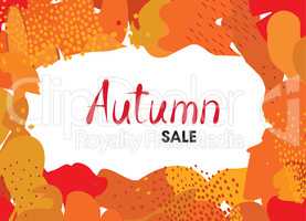 Abstract autumn background design. ?reative fall poster with fr