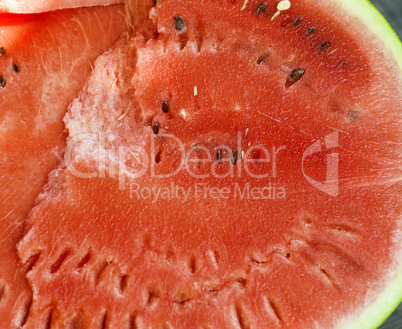 half red ripe watermelon