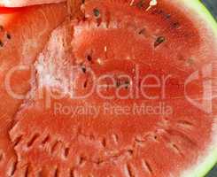half red ripe watermelon