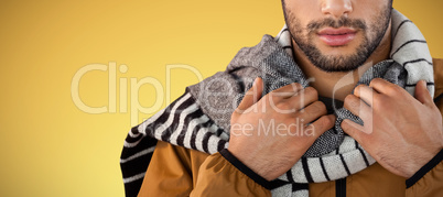 Composite image of man posing against white background Composite image of man posing against white background