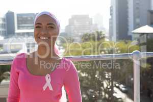 Smiling women with cancer