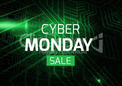 Cyber Monday Sale in green and black