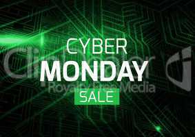Cyber Monday Sale in green and black