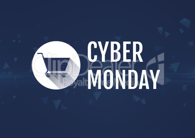 Cyber Monday Sale with shopping icon