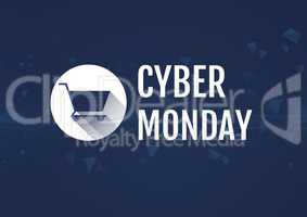 Cyber Monday Sale with shopping icon