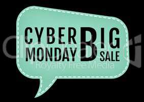 Cyber Monday Sale on green bubble