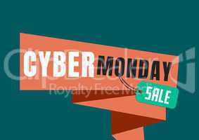 Cyber Monday Sale in green and orange