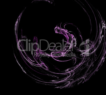 image of one Digital Fractal on Black Color