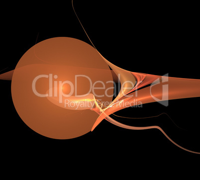 image of one Digital Fractal on Black Color image of one Digital Fractal on Black Color